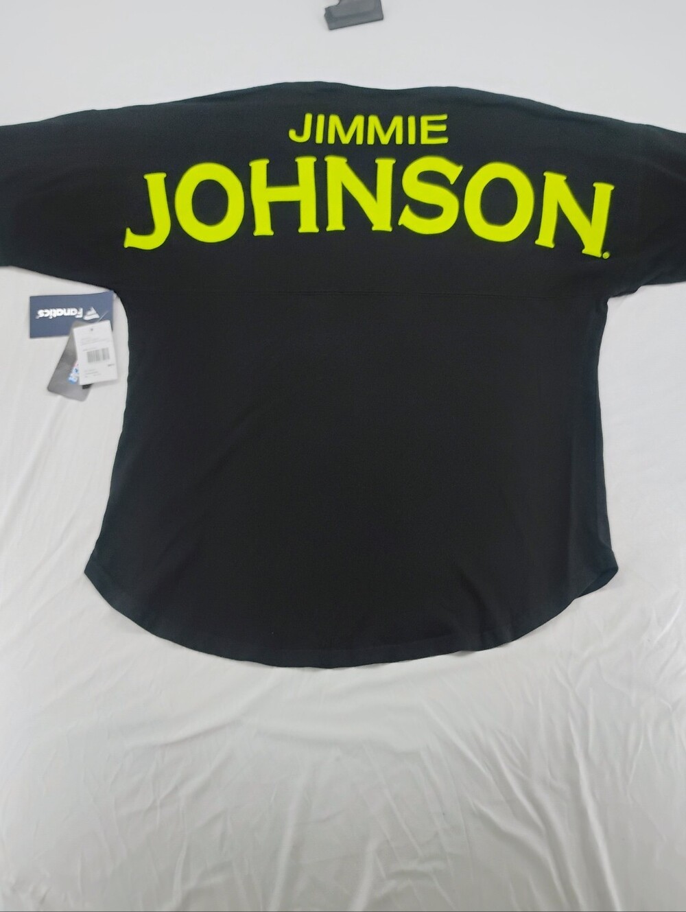 Fanatics Black Tee with Neon Yellow JIMMIE JOHNSON Graphic